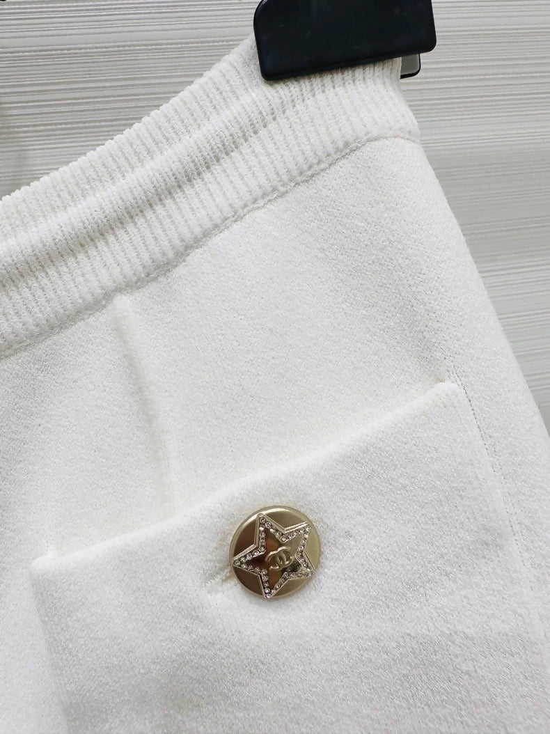 Chanel 25N White Ski Trousers