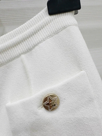 Chanel 25N White Ski Trousers
