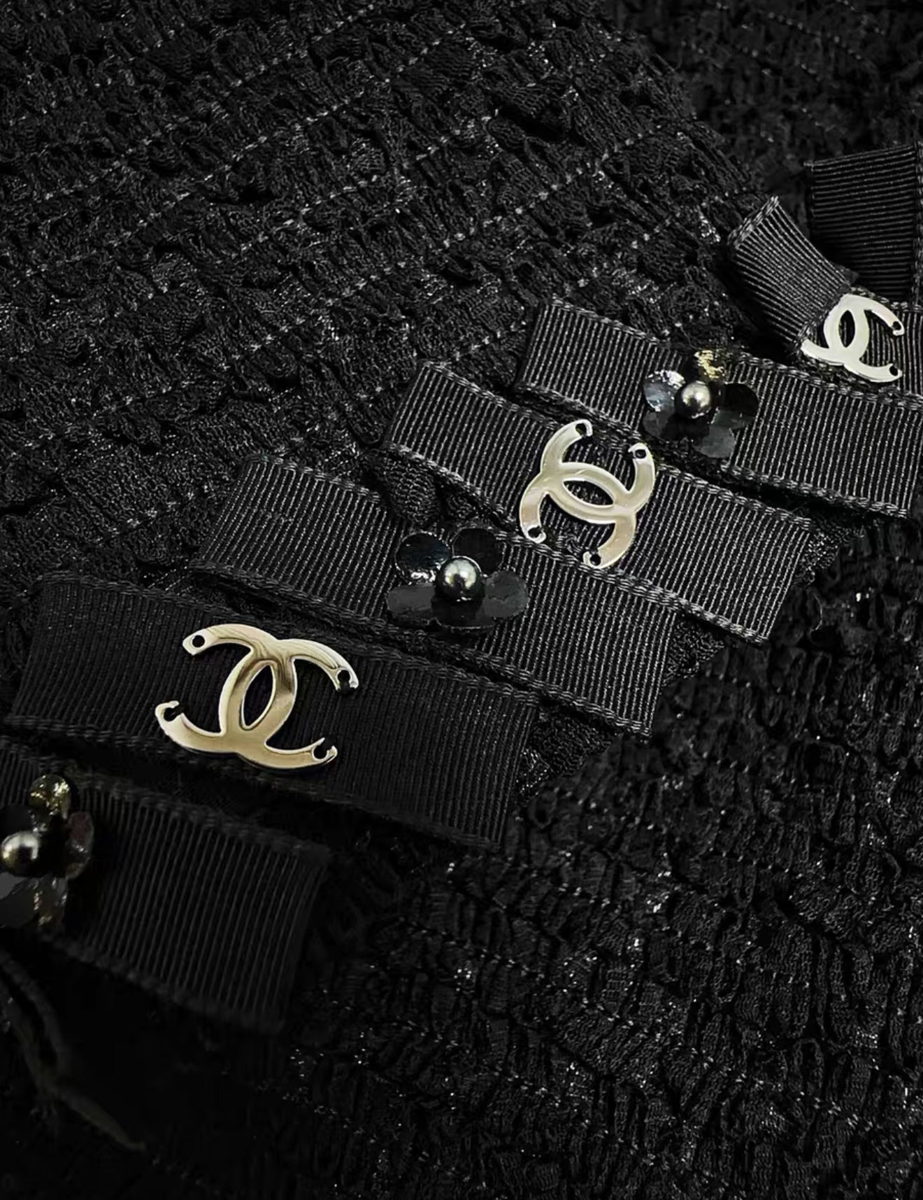 Chanel 21S black tweed dress