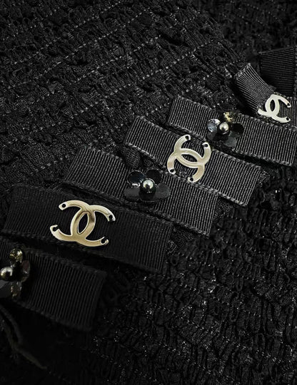 Chanel 21S black tweed dress