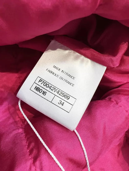 Chanel 21C Fuchsia Tweed Mini Skirt