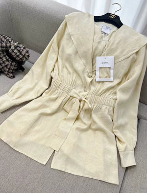Chanel 23S Light Yellow silk Jacket