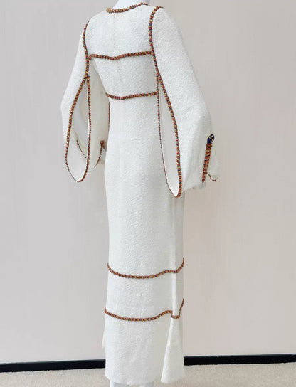 Chanel 19A White/Gold Embroidered Tweed