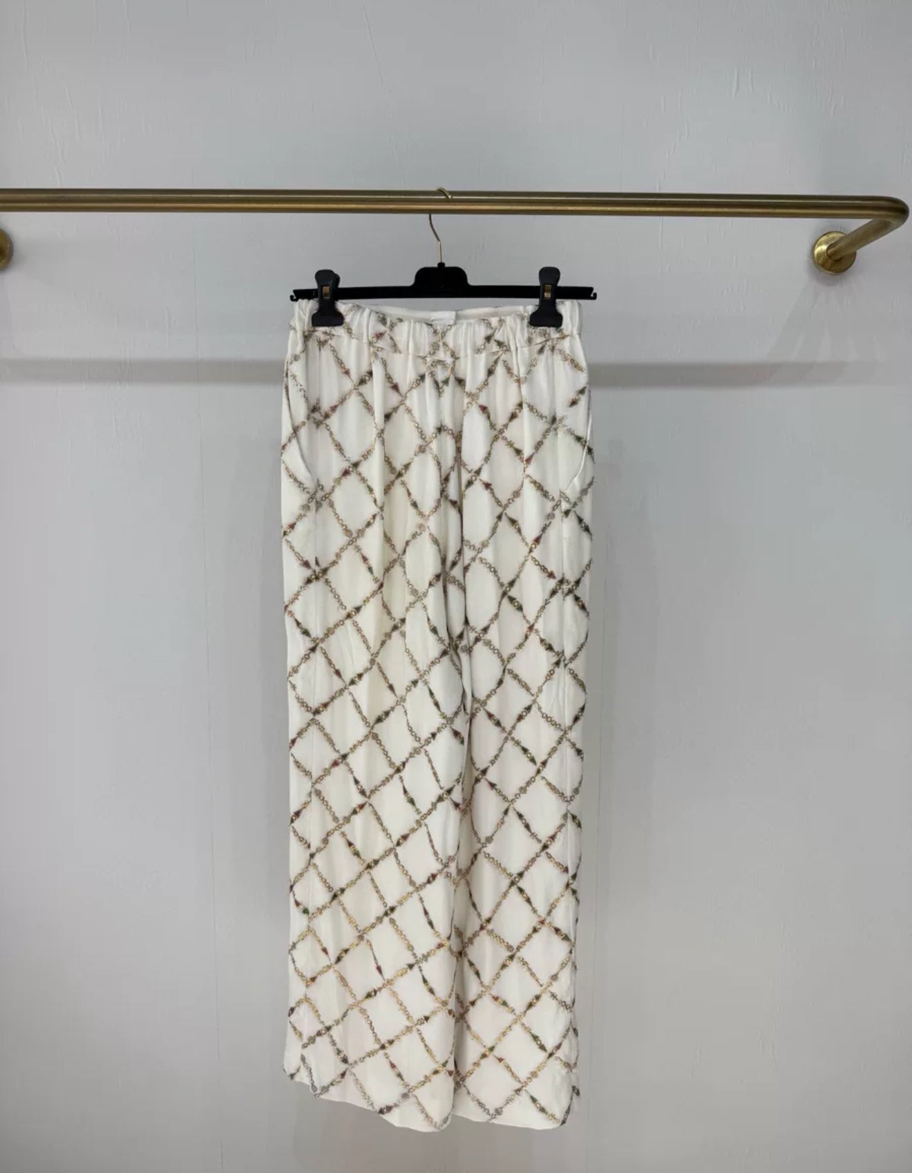 Chanel 22B silk wide-leg pants