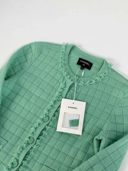 Chanel 26P Mint Green Cardigan