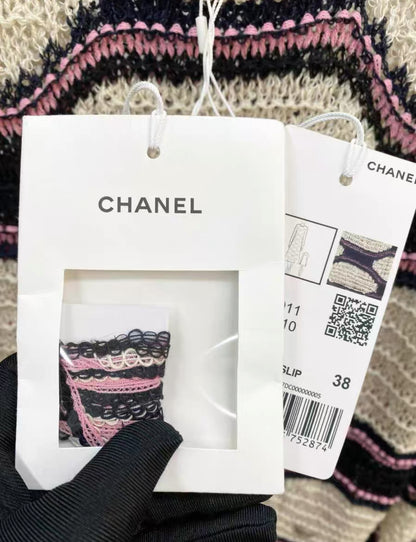 Chanel 20P ecru knitted Maxi dress
