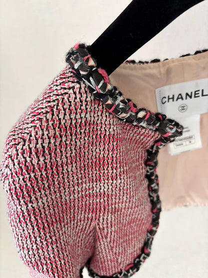 Chanel 14S Pink Tweed Cardigan