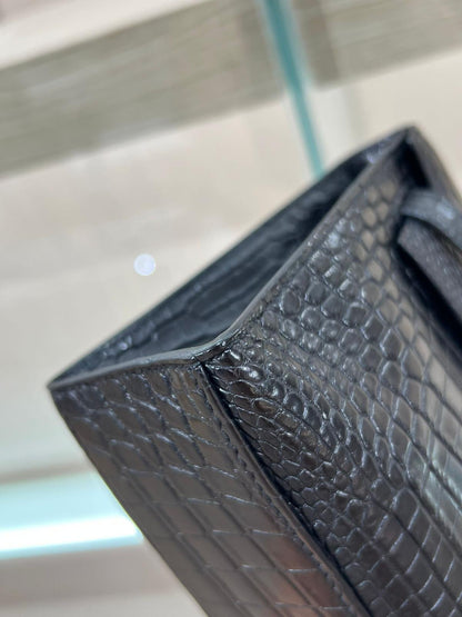 Hermès Mini Kelly Pochette So Black Matte Crocodile