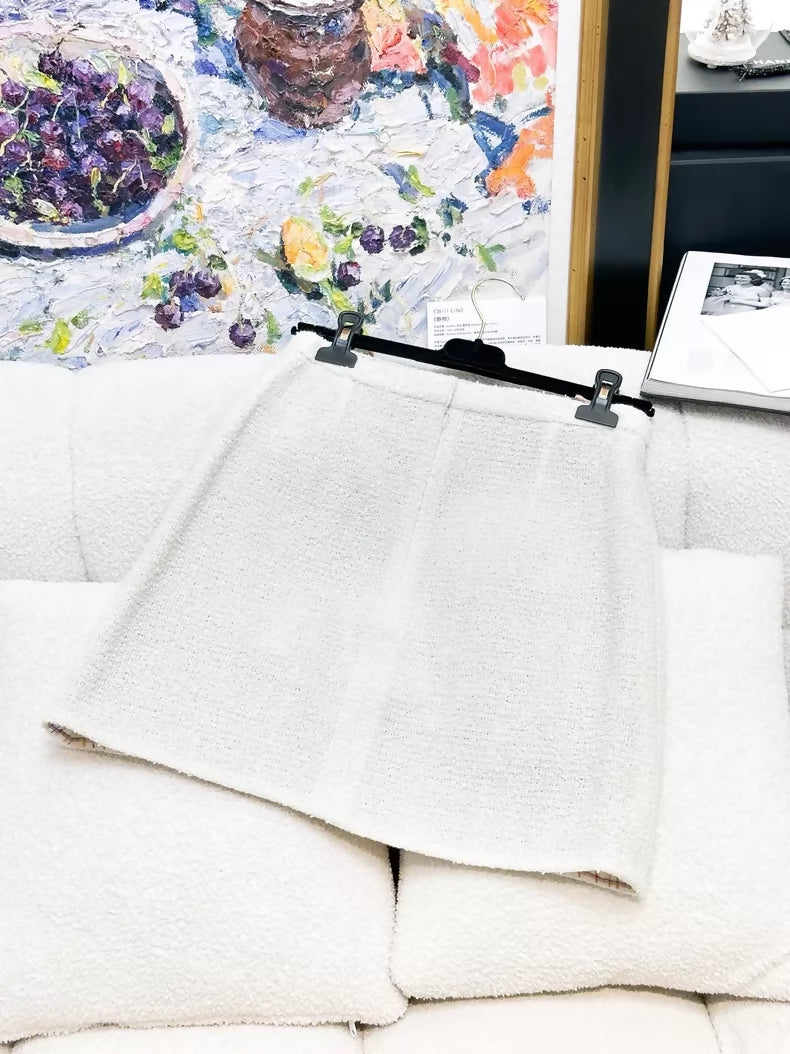 Chanel 20C off-white mini skirt