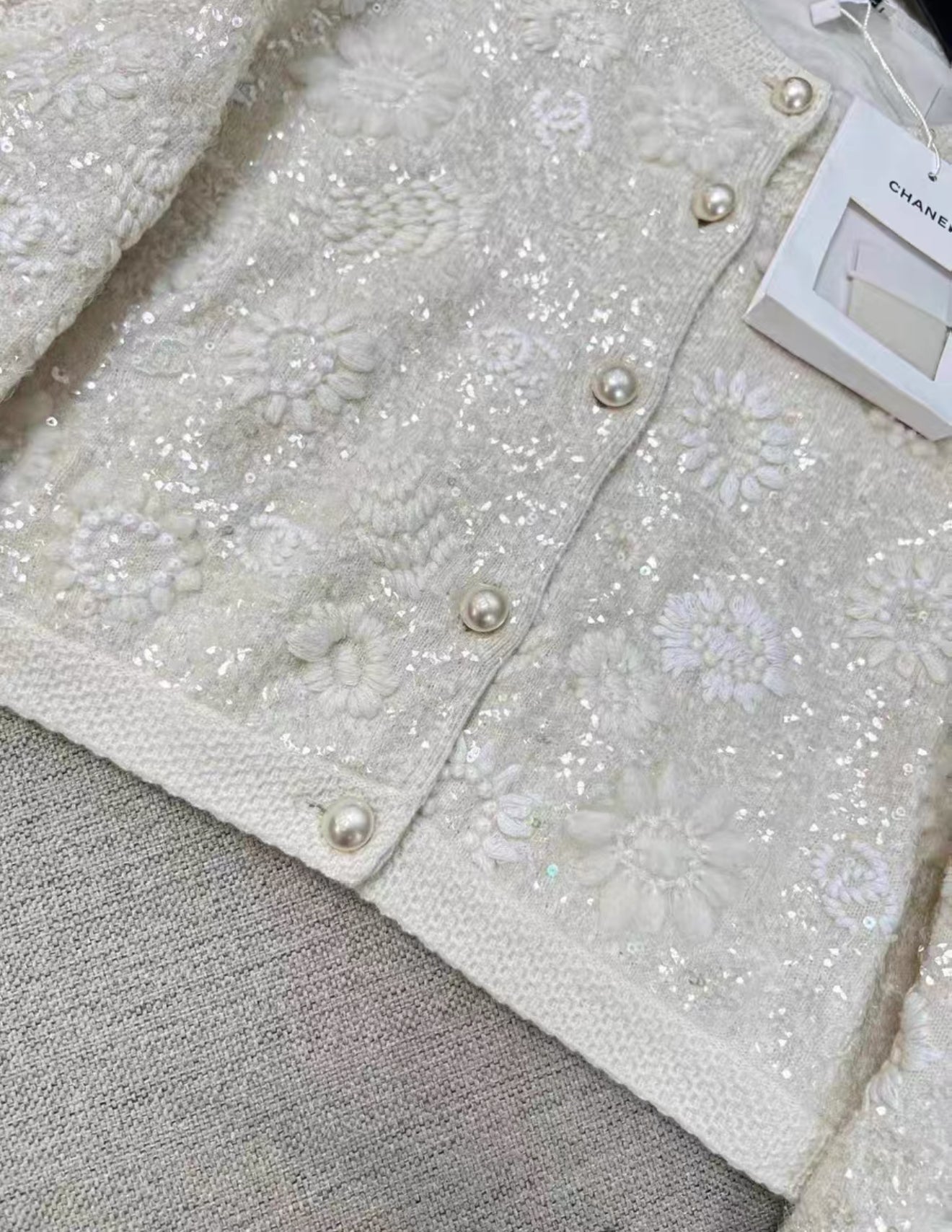 Chanel 21S ecru cardigan