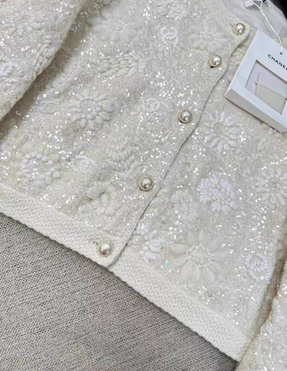 Chanel 21S ecru cardigan
