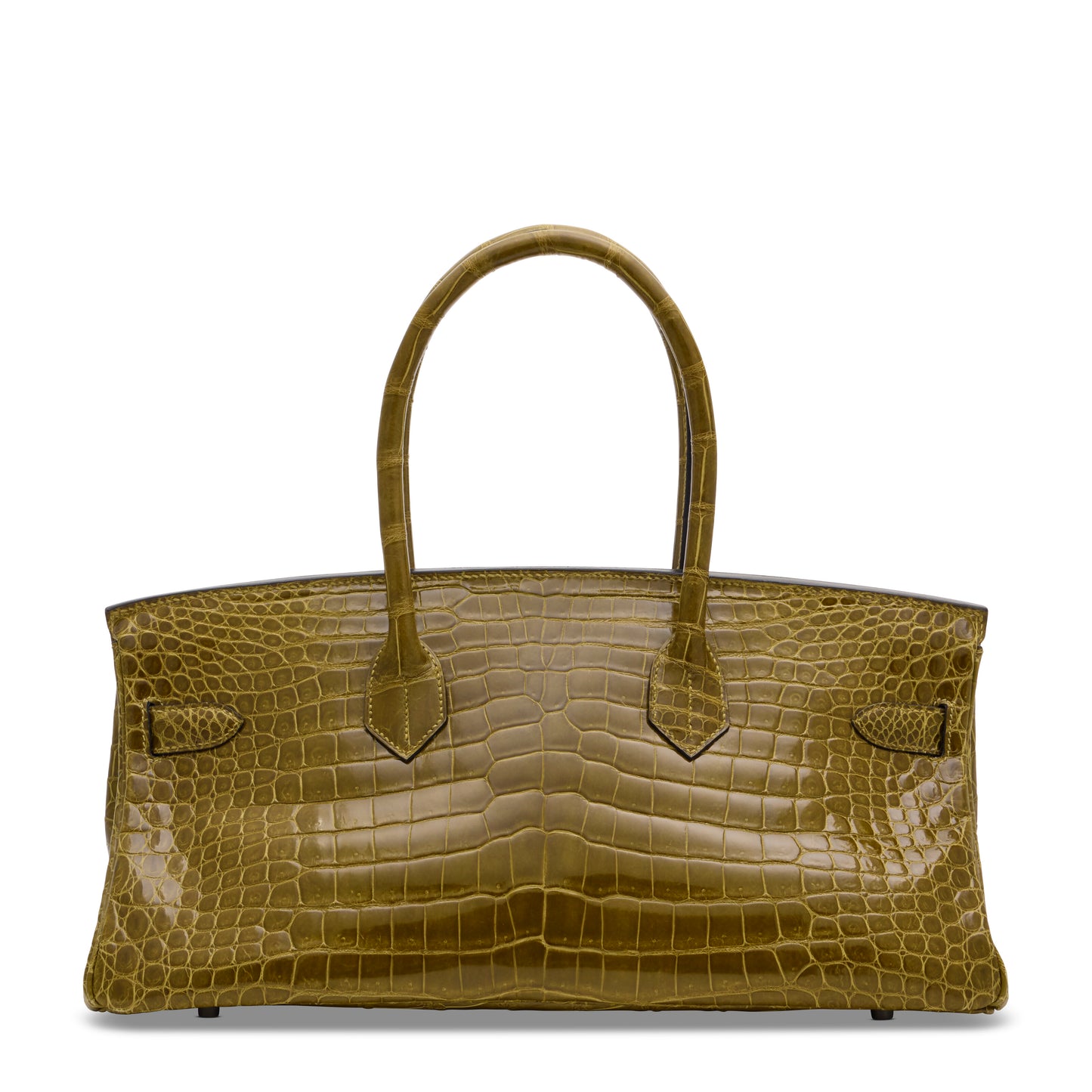 Hermes JPG Birkin Shoulder Vert Anis Shiny Crocodile Leather Palladium Hardware