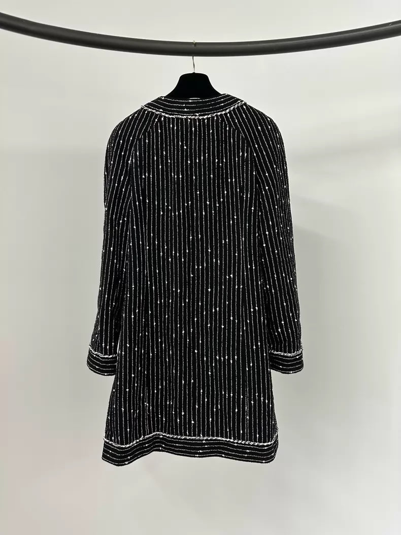 Chanel 23P black long coat