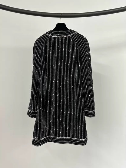 Chanel 23P black long coat