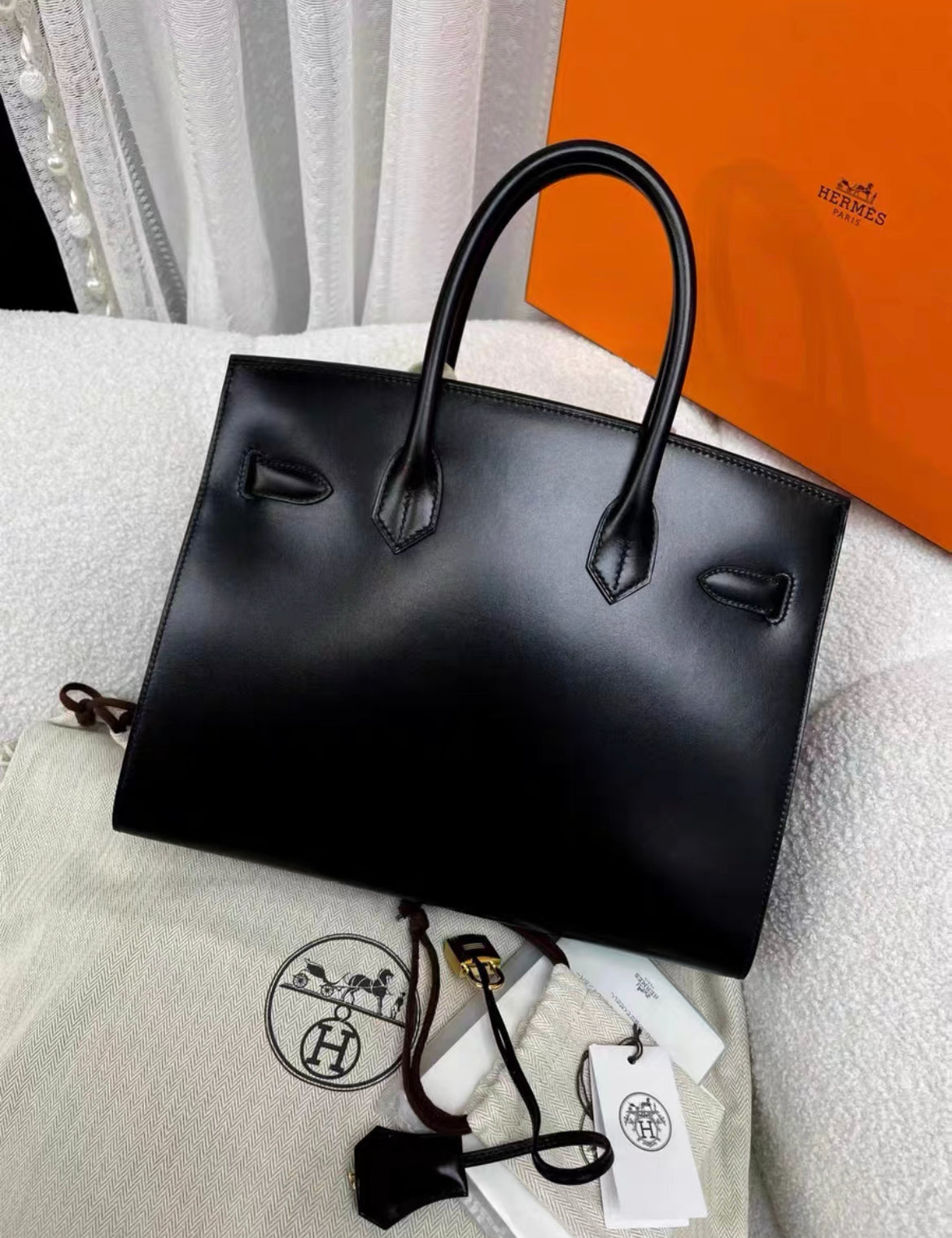 Hermès Birkin 30 Black in Sellier Box Leather with Gold Hardware