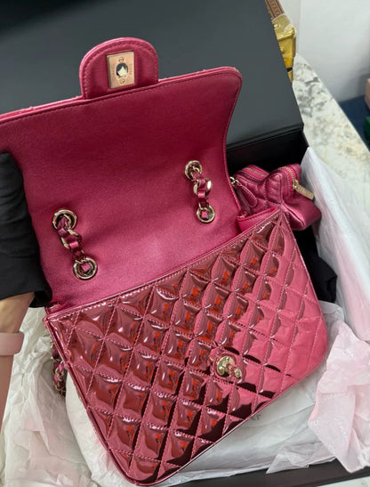 Chanel 24C purple pink mirrored backpack star bag