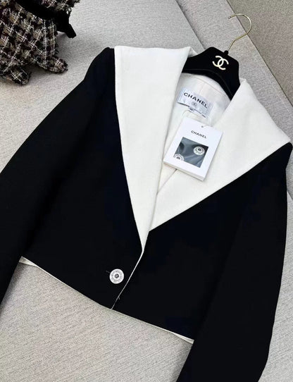 Chanel 23C Black & White Jacket