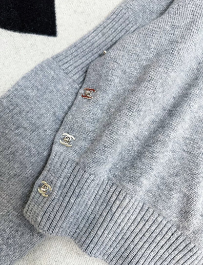 Chanel 24p Grey Cashmere Sweater