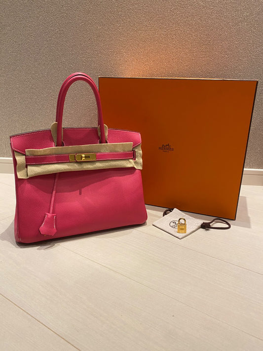 Hermès Birkin 30 Pink Epsom Leather Gold Hardware