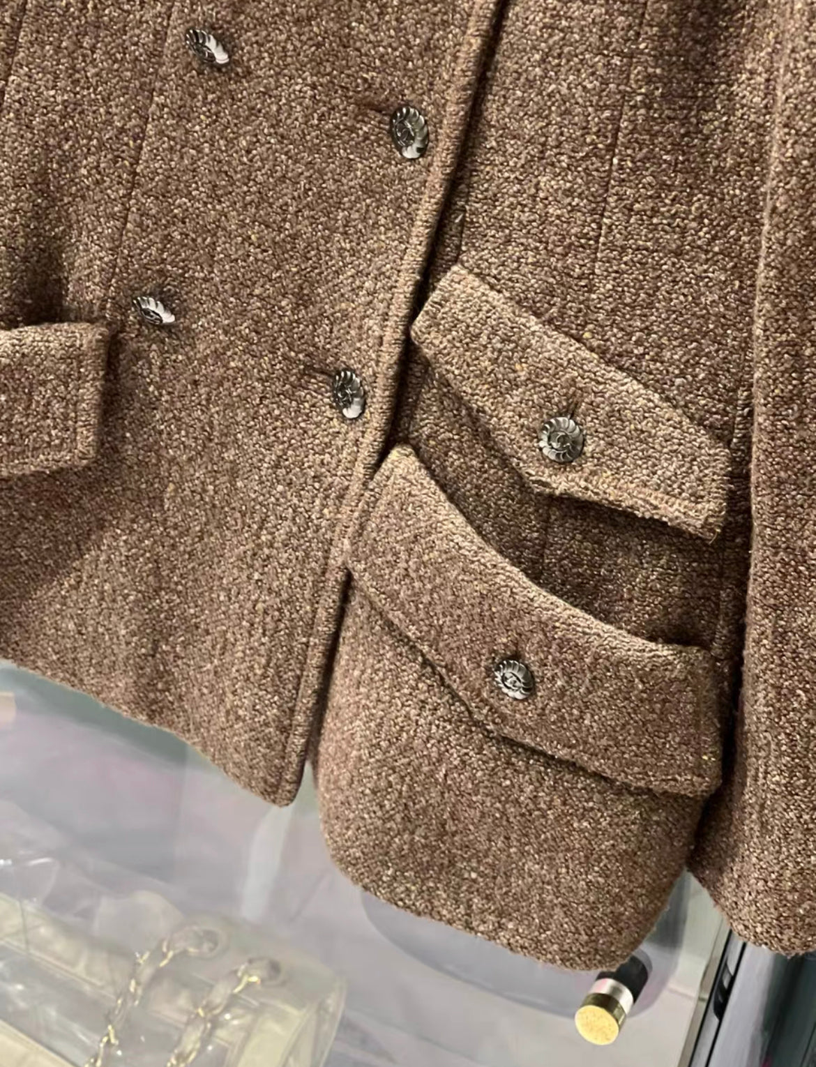 Chanel 1997 Brown Tweed Jacket size 36