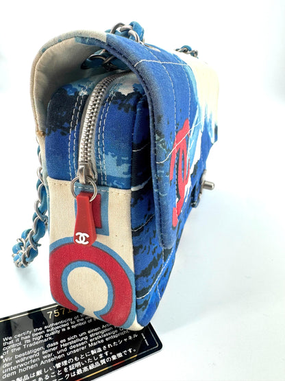 Chanel 2002 Surf Line Choco Bar Flap Bag