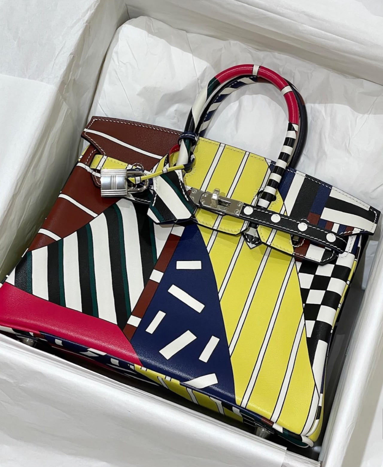 Hermes Birkin 1-2-3 Away We Go Swift Palladium Hardware
