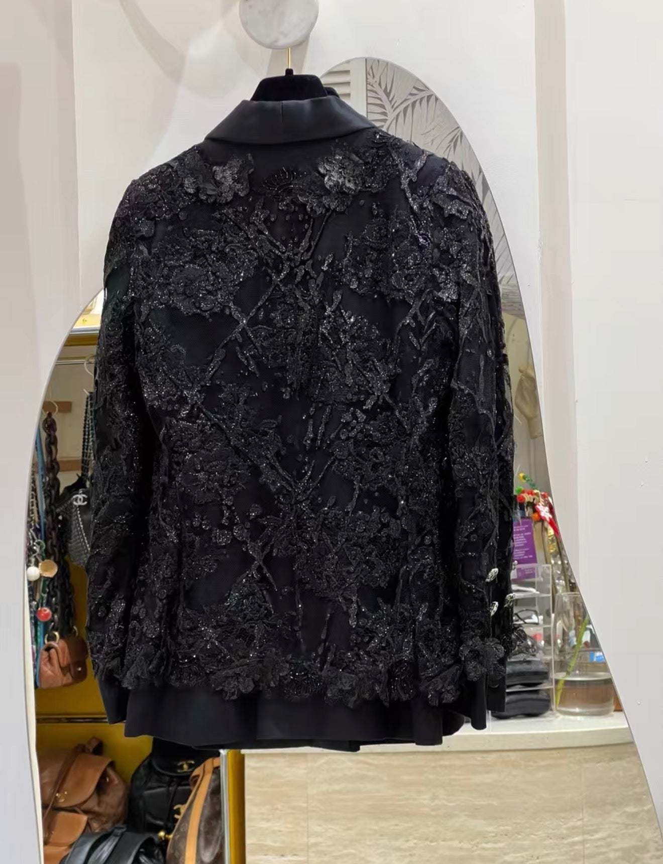 Chanel 11K Black Lace jacket