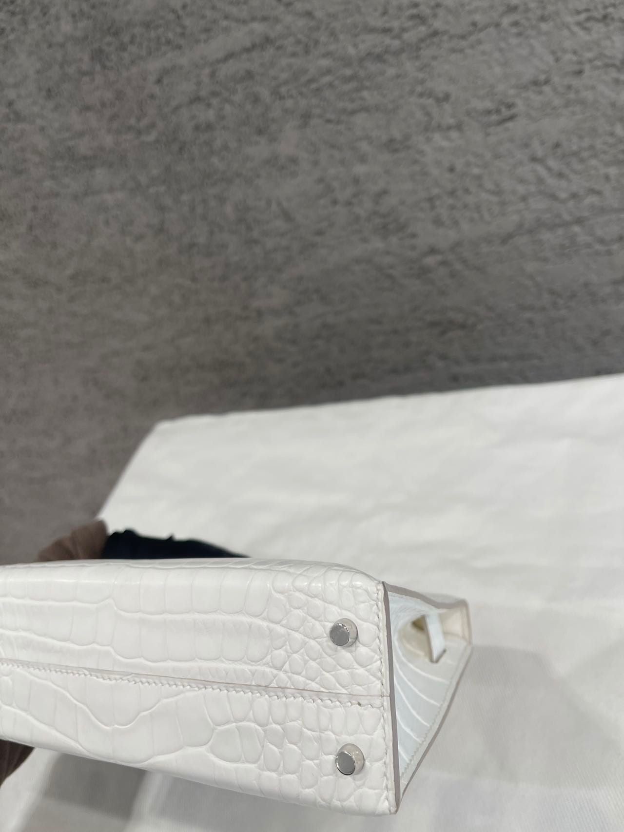 Hermès Kelly Sellier 20 Creme Chantilly Matte Alligator Palladium Hardware