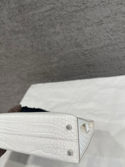 Hermès Kelly Sellier 20 Creme Chantilly Matte Alligator Palladium Hardware
