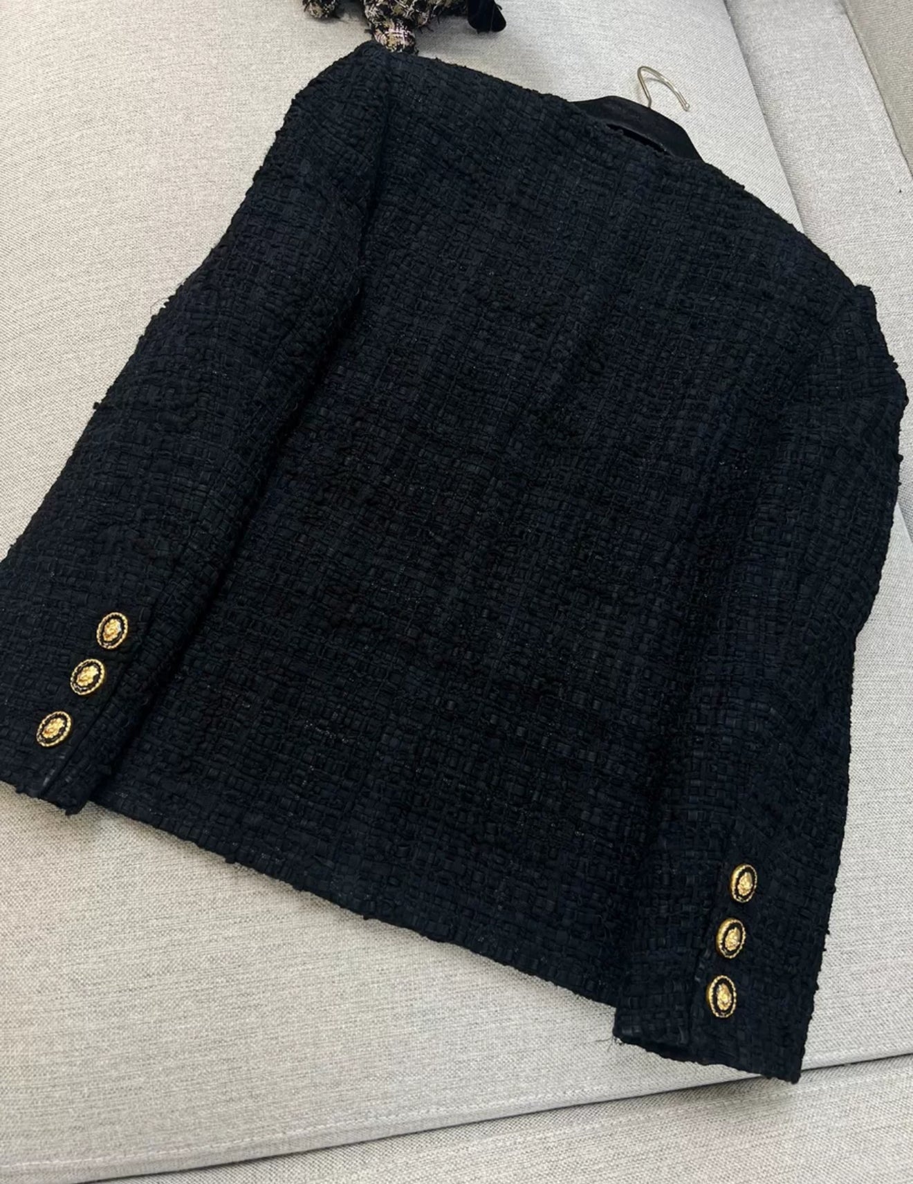 Chanel 21 Black Tweed Jacket