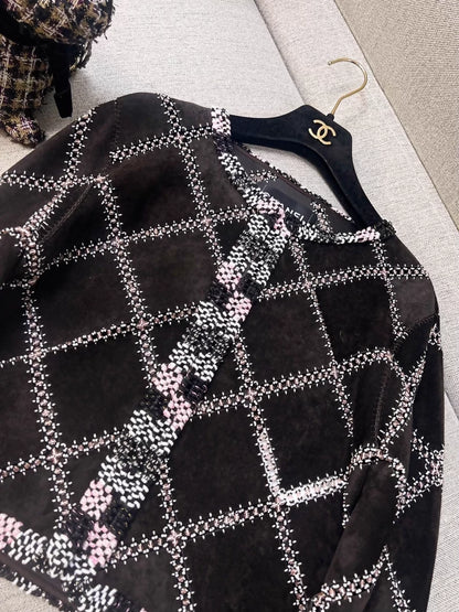 Chanel 23A suede jacket