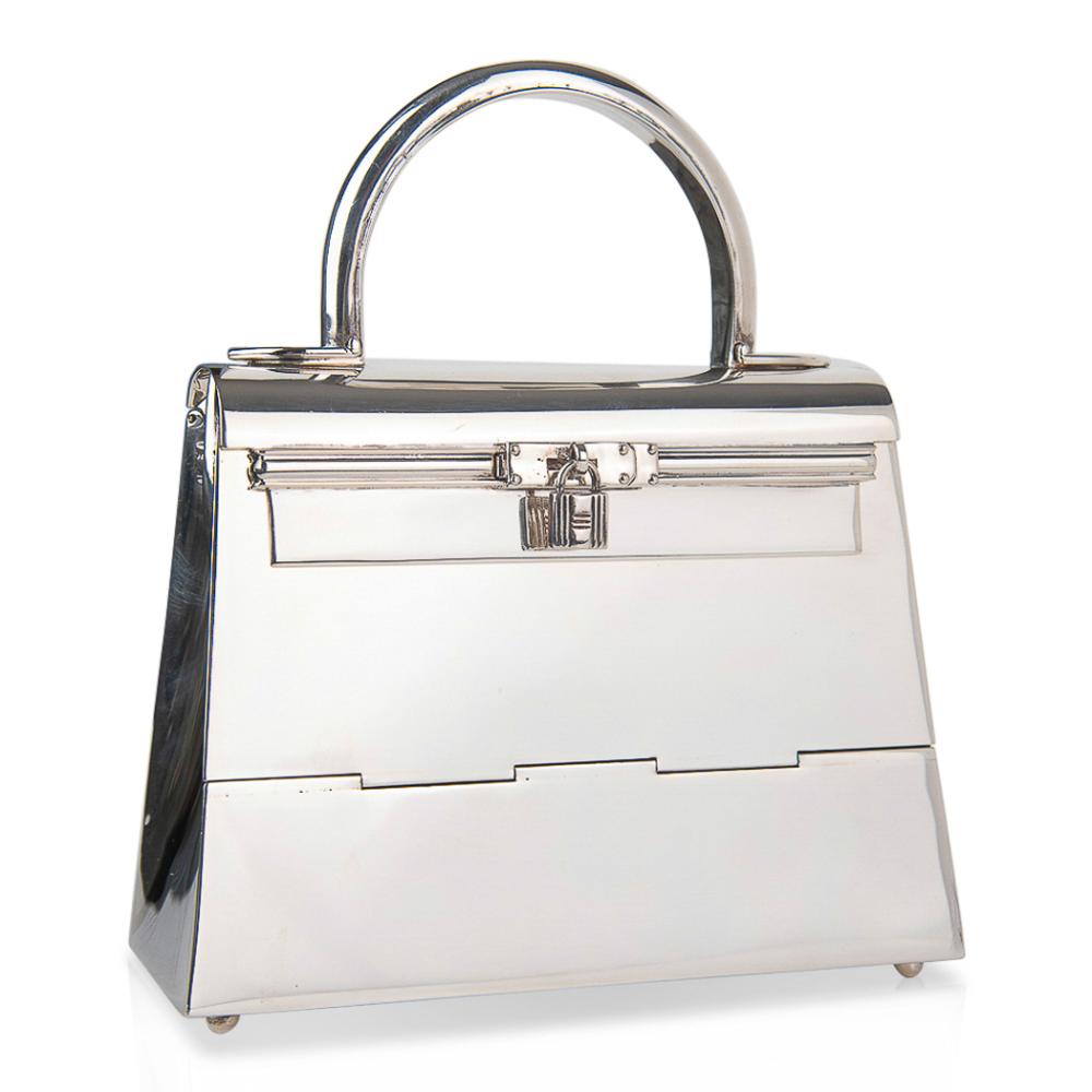 Ultra-Rare Hermes Kelly 15 Bag Sterling Silver Vintage Limited Edition Chaine D’Ancre Strap