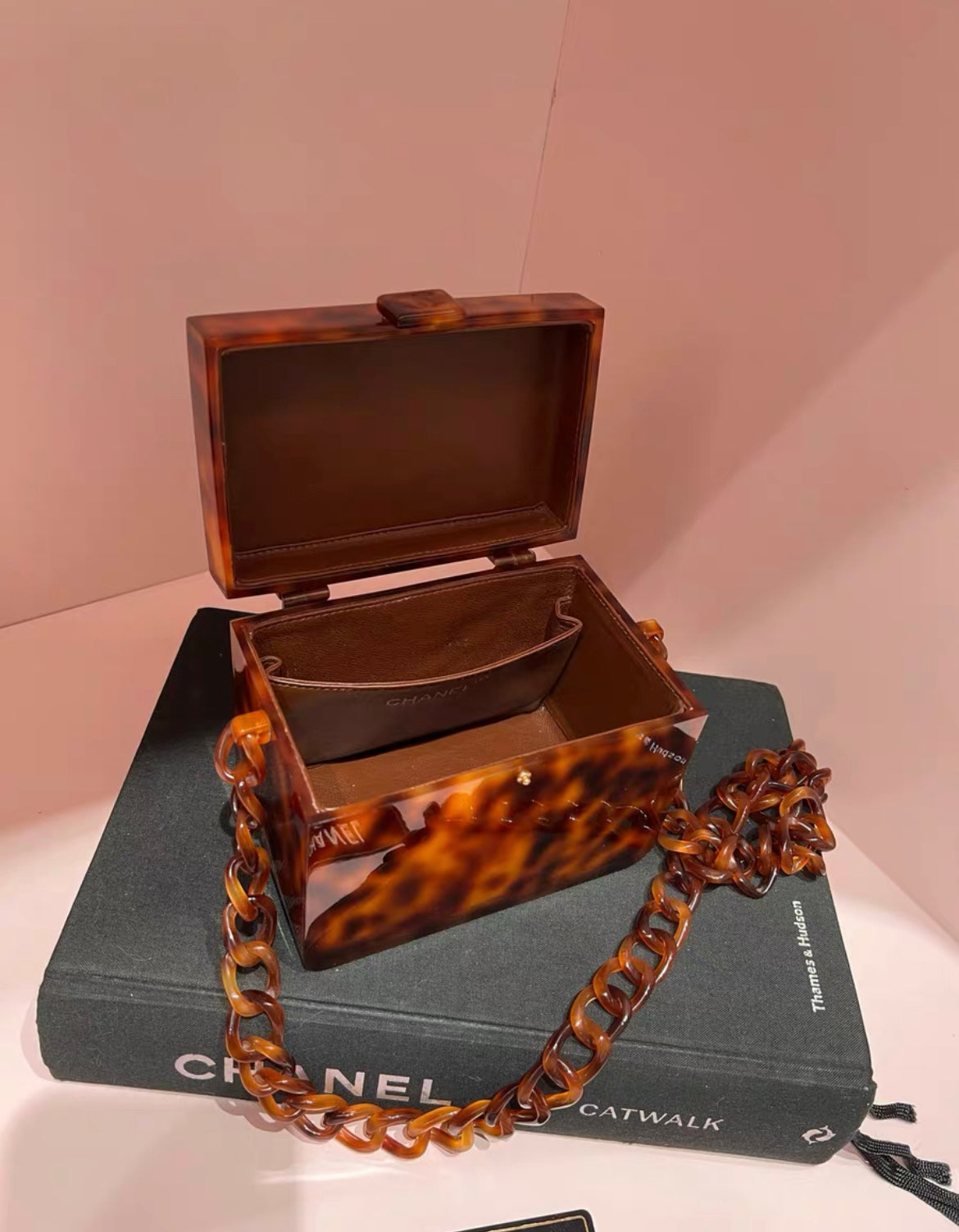 CHANEL Tortoiseshell Bakelite Mini Box Bag 1994-1996