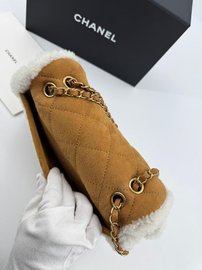Chanel 2018 Shearling Coco Neige Flap Bag