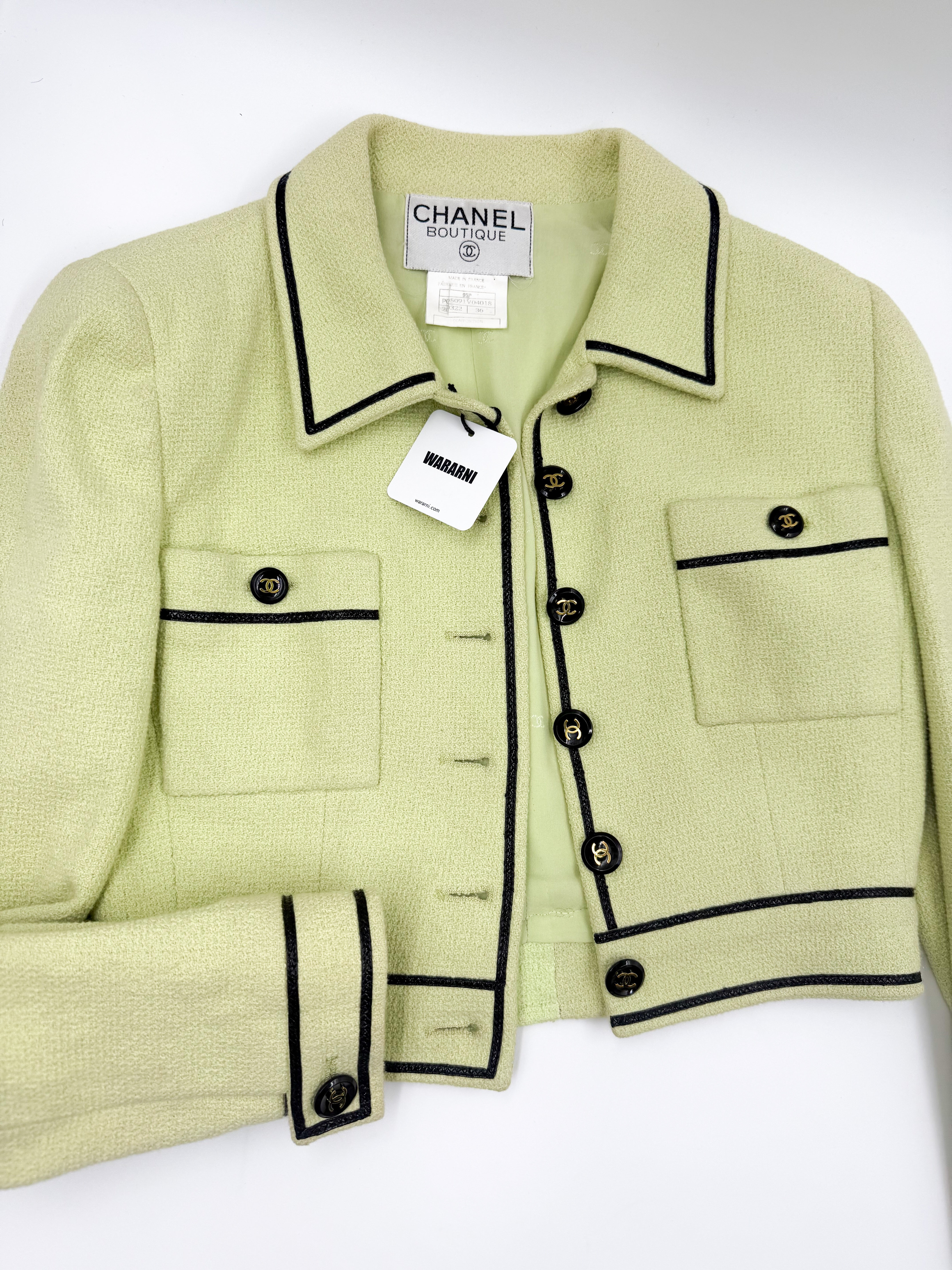 Chanel 1995 Spring/Summer Barbie Collection Vintage Green Cropped