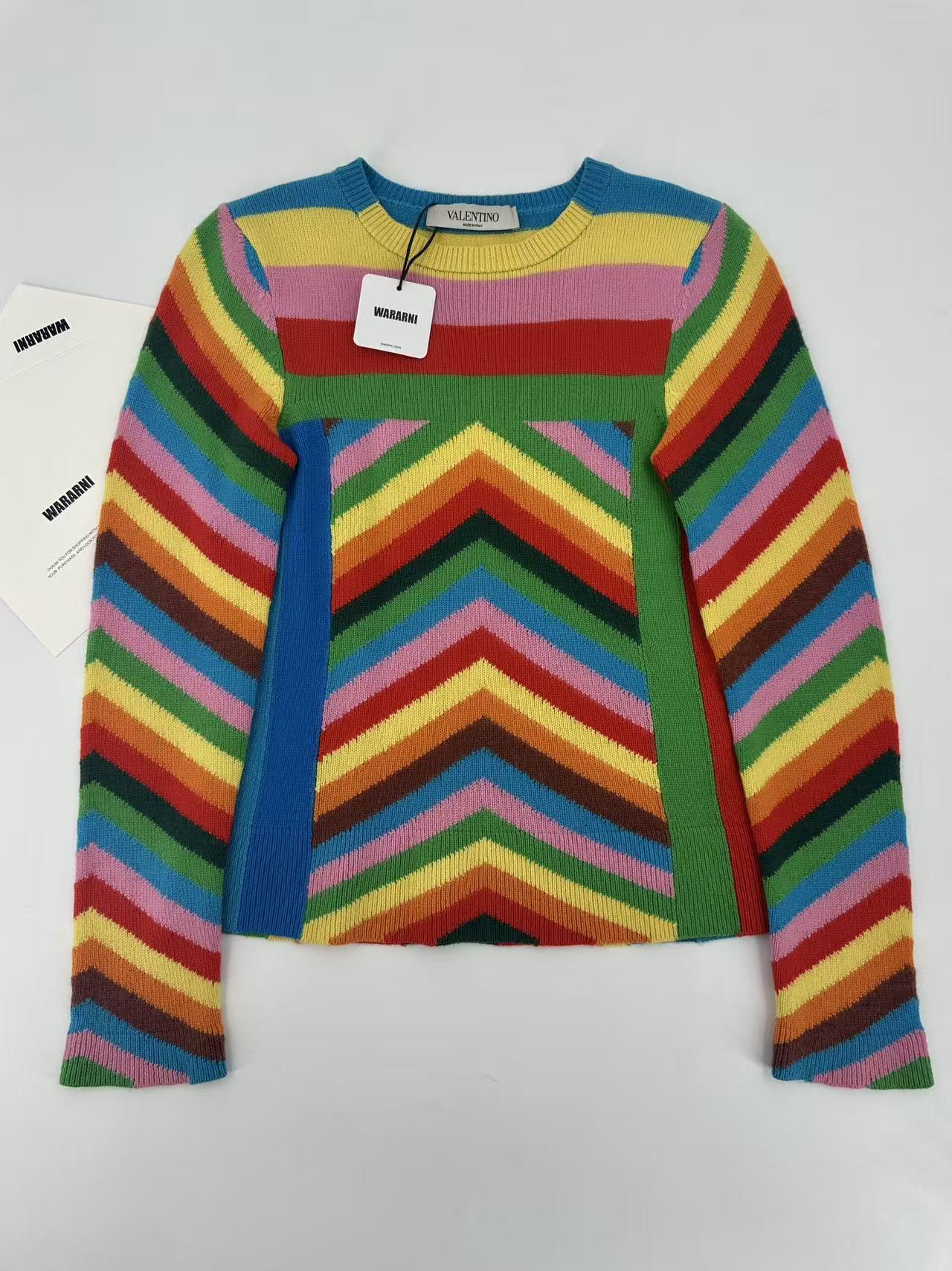 Valentino Rainbow Cashmere Sweater