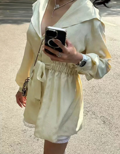 Chanel 23S Light Yellow silk Jacket