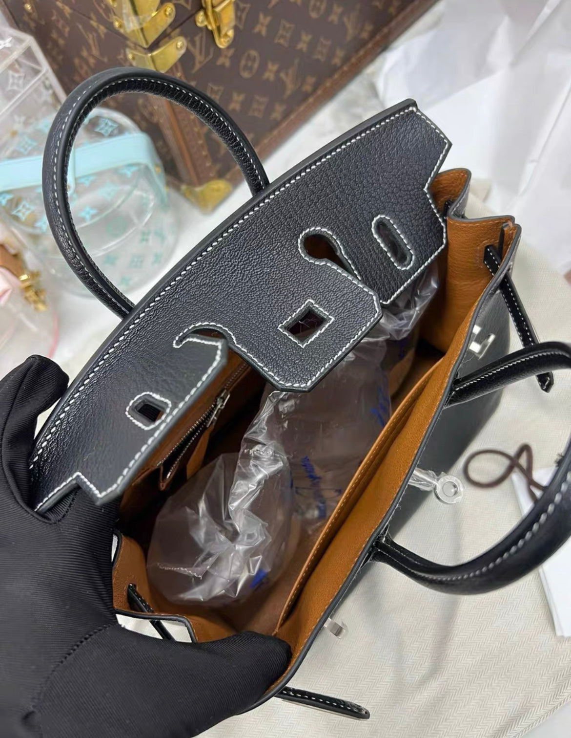 Hermès Special Order (HSS) Birkin 25 Black Chèvre Brushed