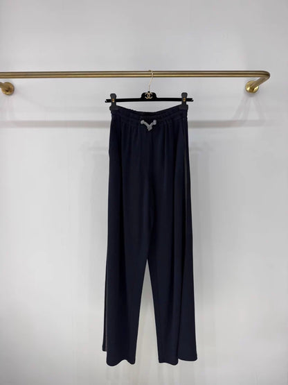 BRUNELLO CUCINELLI women's wide-leg trousers, blue