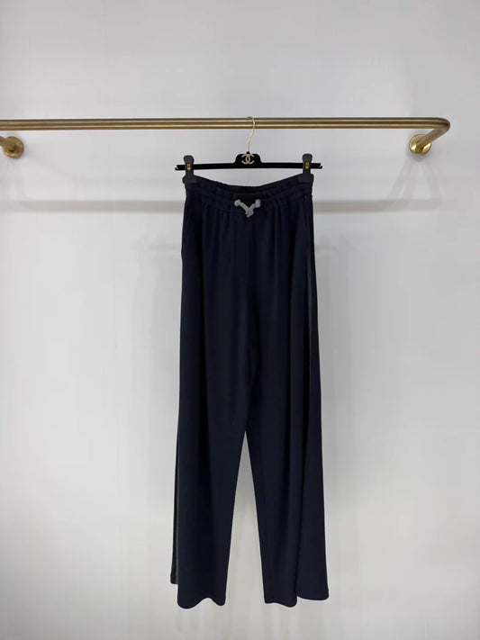 BRUNELLO CUCINELLI women's wide-leg trousers, blue