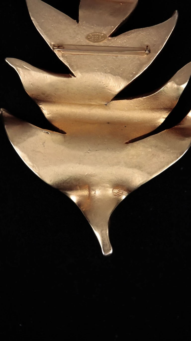 Chanel 1986 Oversized Leaf Brooch