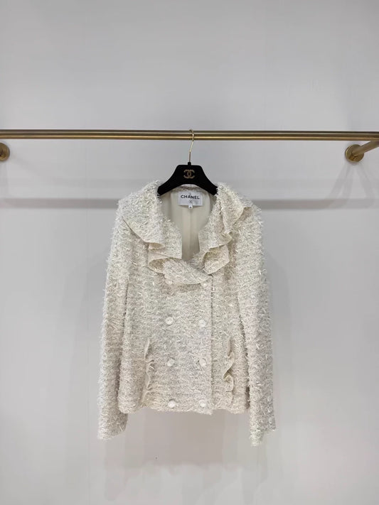 Chanel Spring/Summer white ruffled jacket