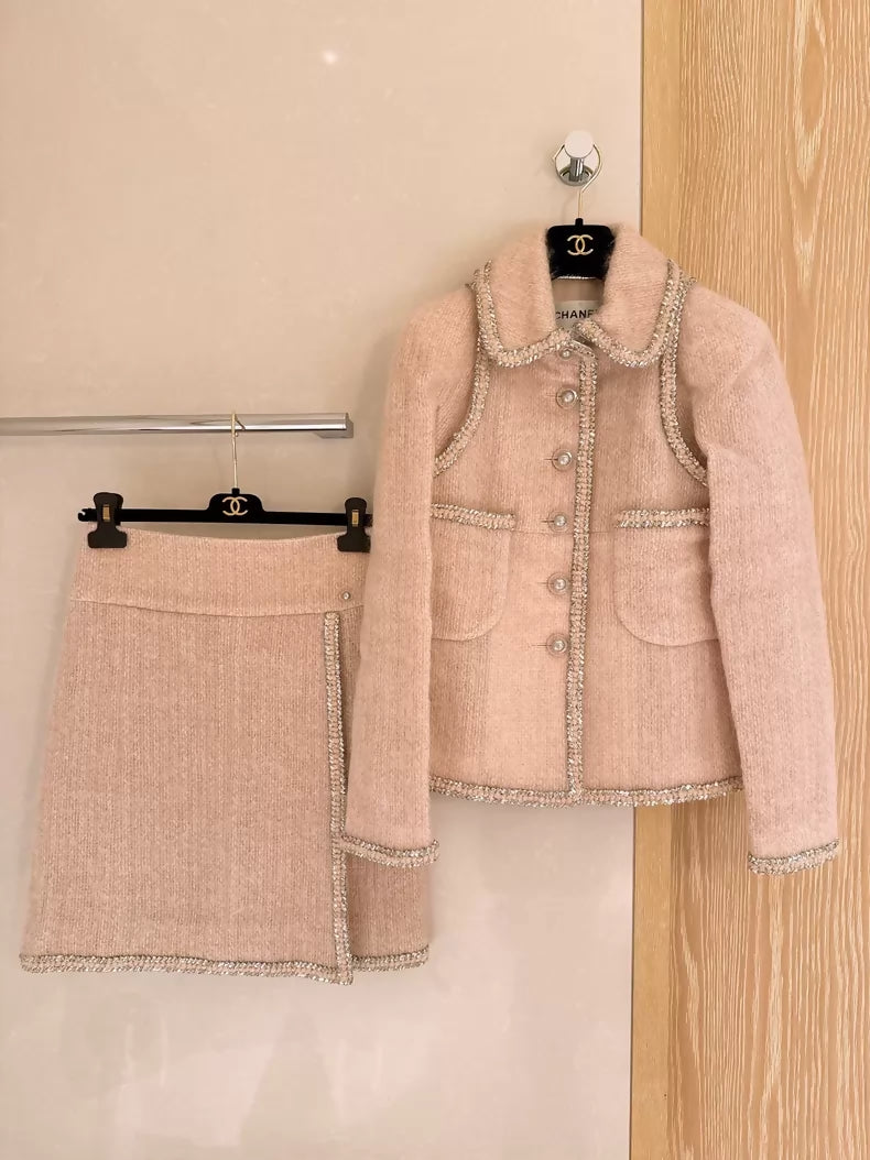 Chanel Pink Mohair Jacket