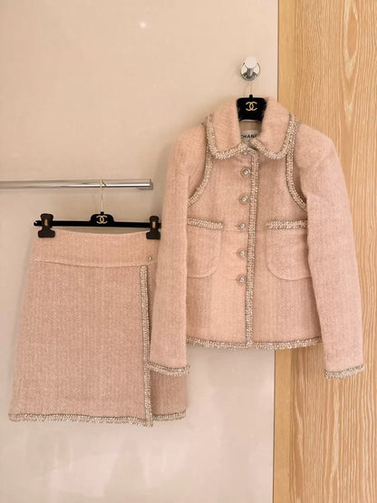 Chanel Pink Mohair Jacket