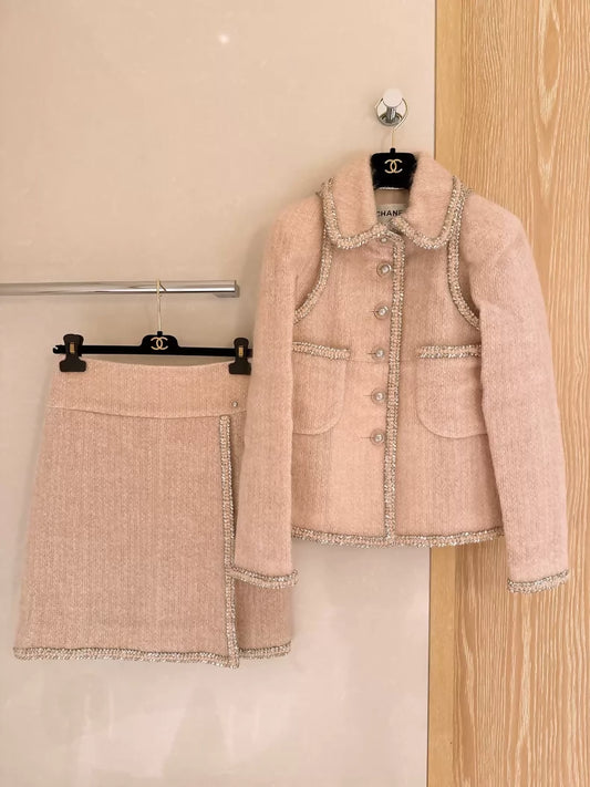 Chanel Pink Mohair Jacket