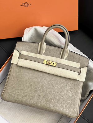 Hermès Birkin 25 Beige Marfa Togo Leather with Gold Hardware