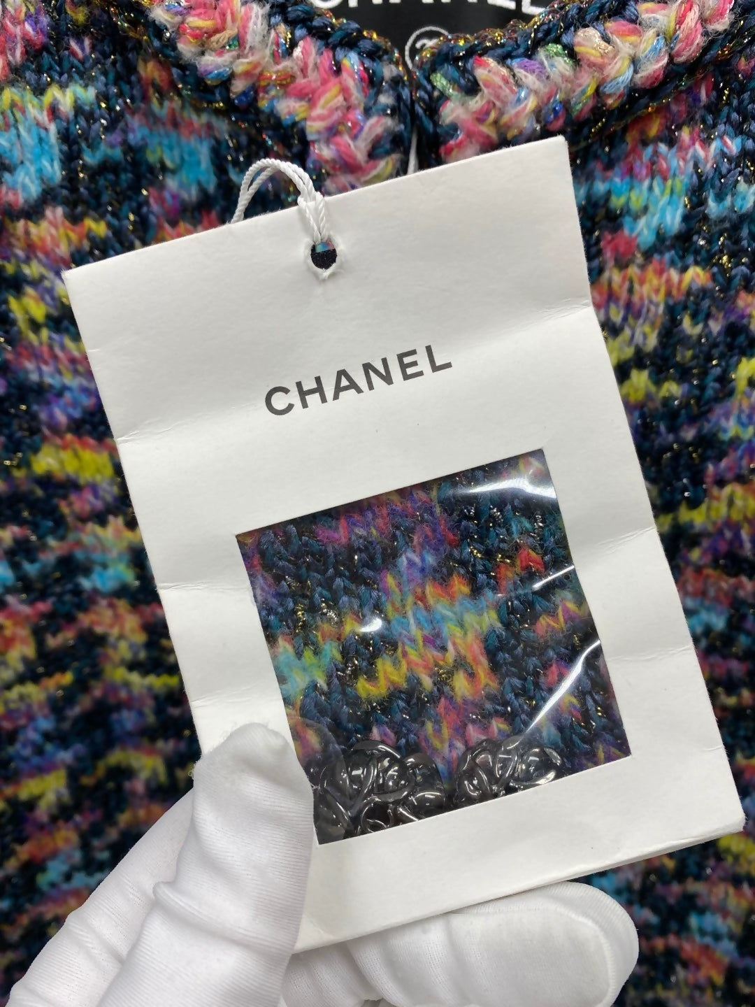 Chanel 2022 Early Autumn Houndstooth Tweed Jacket