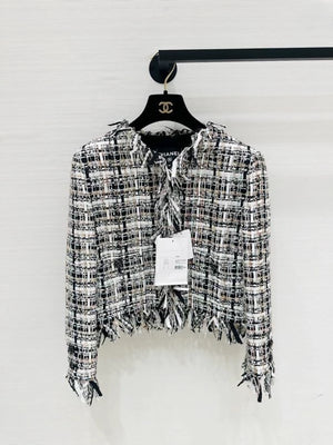 Chanel early spring woven fringed jacket