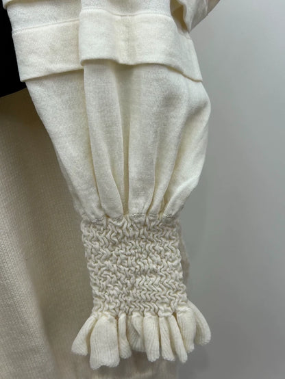 Chanel 25K openwork beige neckline knit sweater