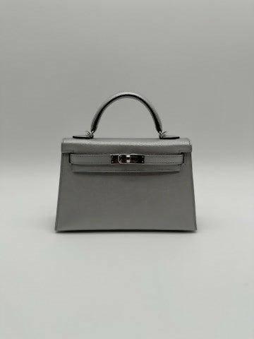 Hermès Kelly 20 Argent Chèvre PHW K 2025
